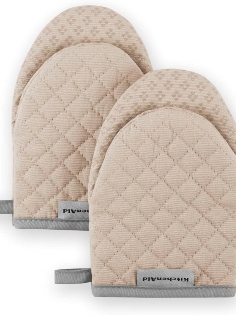 Asteroid Mini Oven Mitt Set, 5.5"x8", Milkshake Tan, 2 Piece